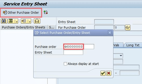 How to Create Service Entry Sheet in SAP MM - ML81N