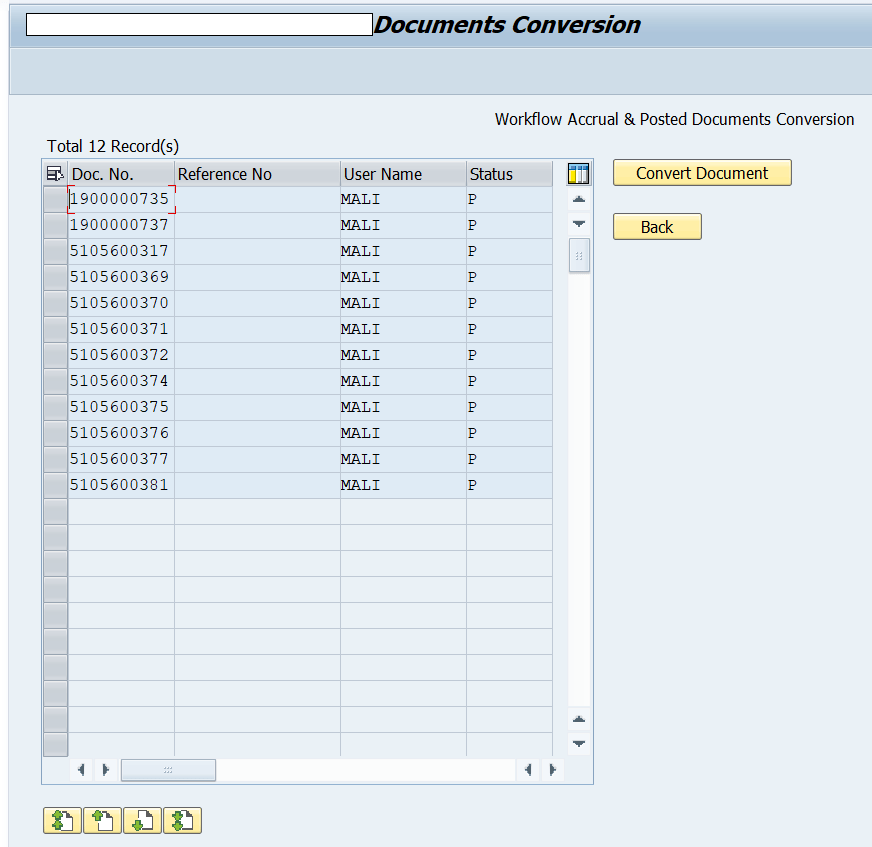 How to display data on Table Control